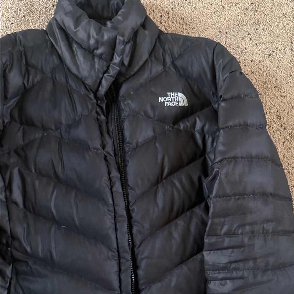 The North Face Black Chevron Quilted Puffer Jacket